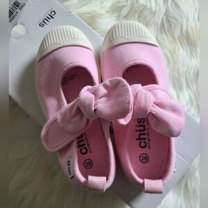 Girls Light Pink Chus Canvas Shoes Sz 28 NIB